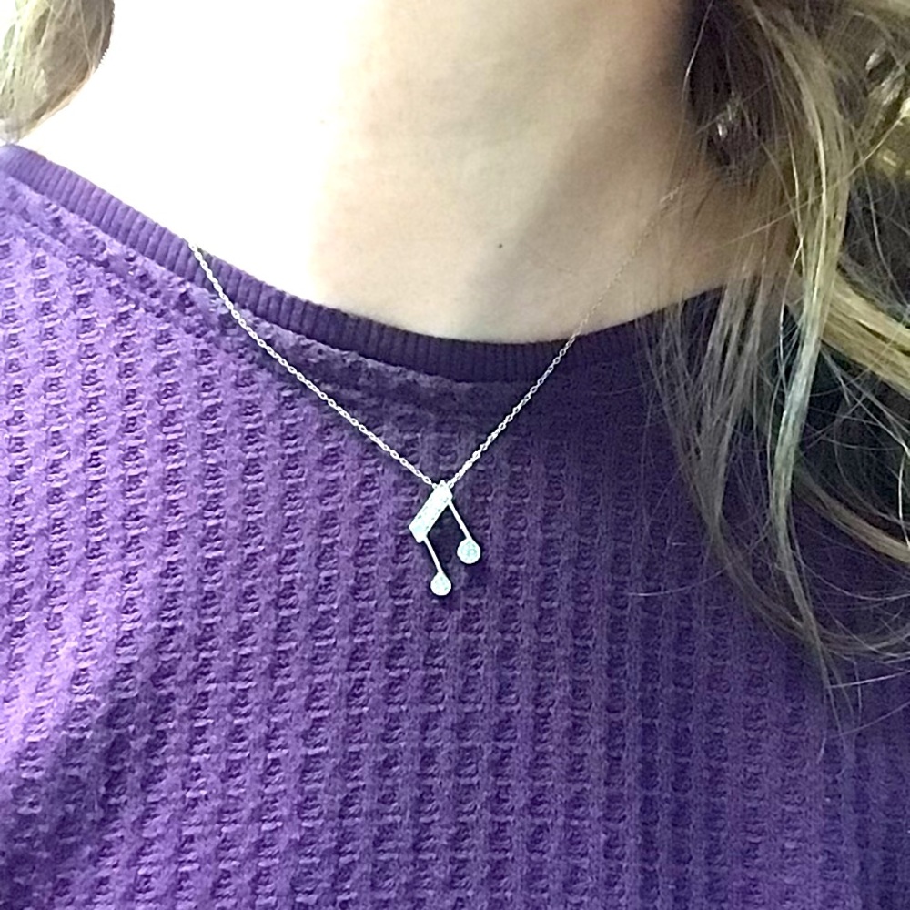 925 Silver Music Charm Necklace